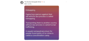Viral Post Compares U.S. Detention Practices to Kidnapping and Human Trafficking